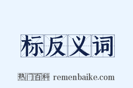 标反义词是什么意思的图片